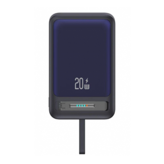 Power Bank Magnético Con Soporte 10.000mAh 20W y Cable Tipo C Negro