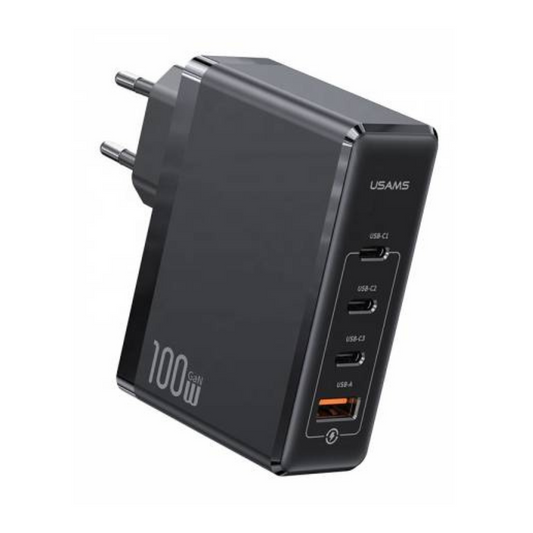 Cargador de Pared Rápido T50 100W 4 puertos GaN USAMS (Sin Cable)