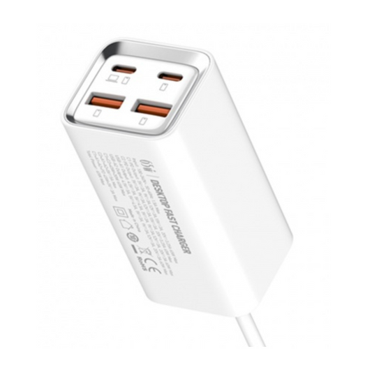 Cargador de Pared 65W Carga Rápida 2 USB + 2 USB C LDNIO